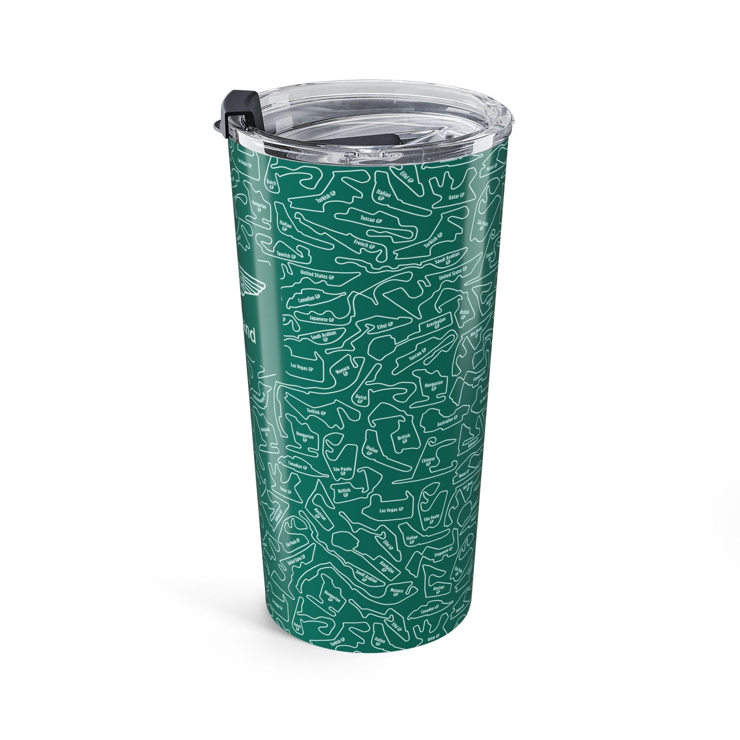 Aston Martin Long Island  AM Green F1 Race Track 20oz Tumbler