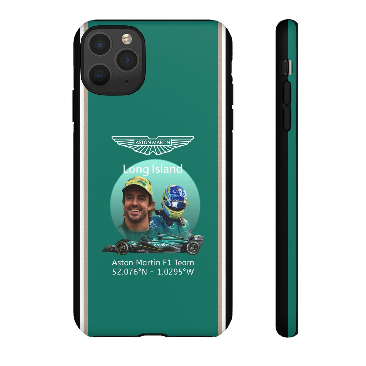 Aston Martin Long Island F1 inspired Fernando Alonso Impact-Resistant Phone Case - Sleek & Stylish