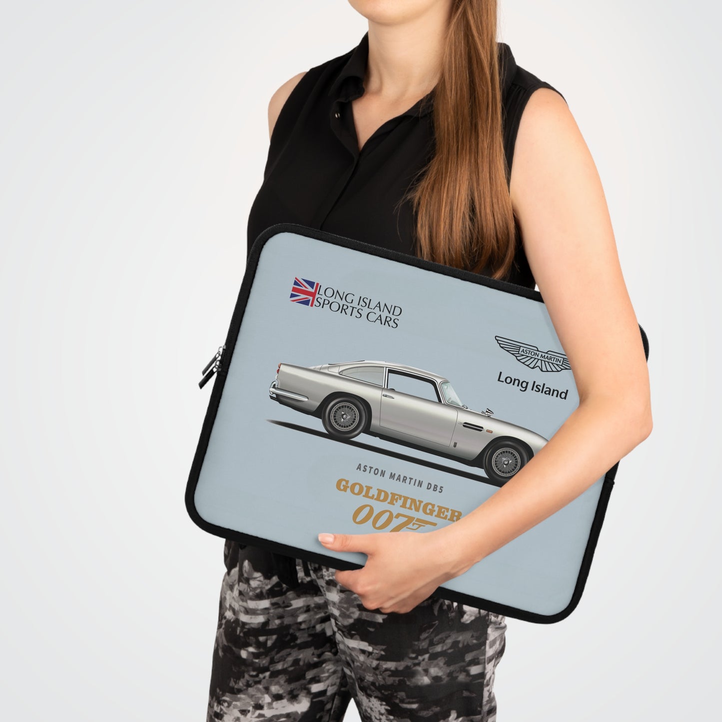 Aston Martin Long Island DB5 Goldfinger 007 inspired  Laptop Sleeve