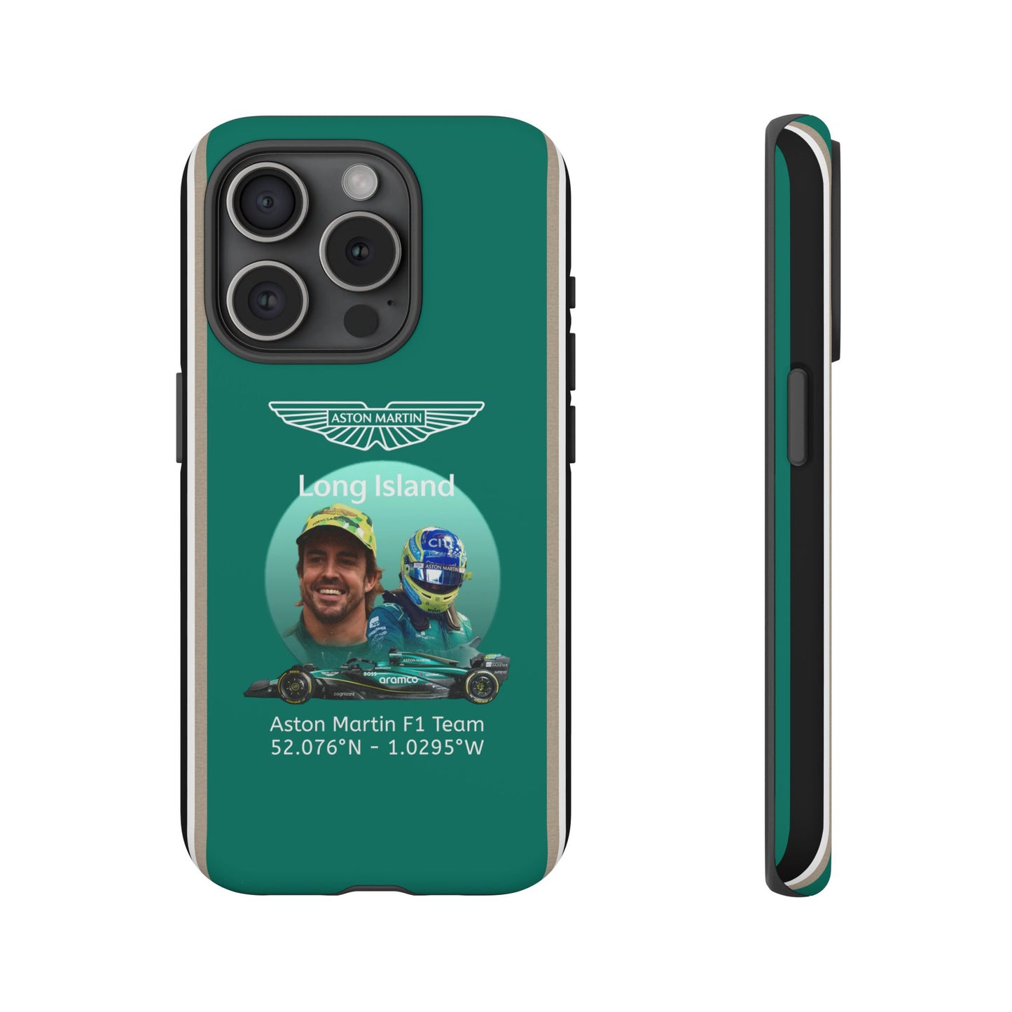 Aston Martin Long Island F1 inspired Fernando Alonso Impact-Resistant Phone Case - Sleek & Stylish