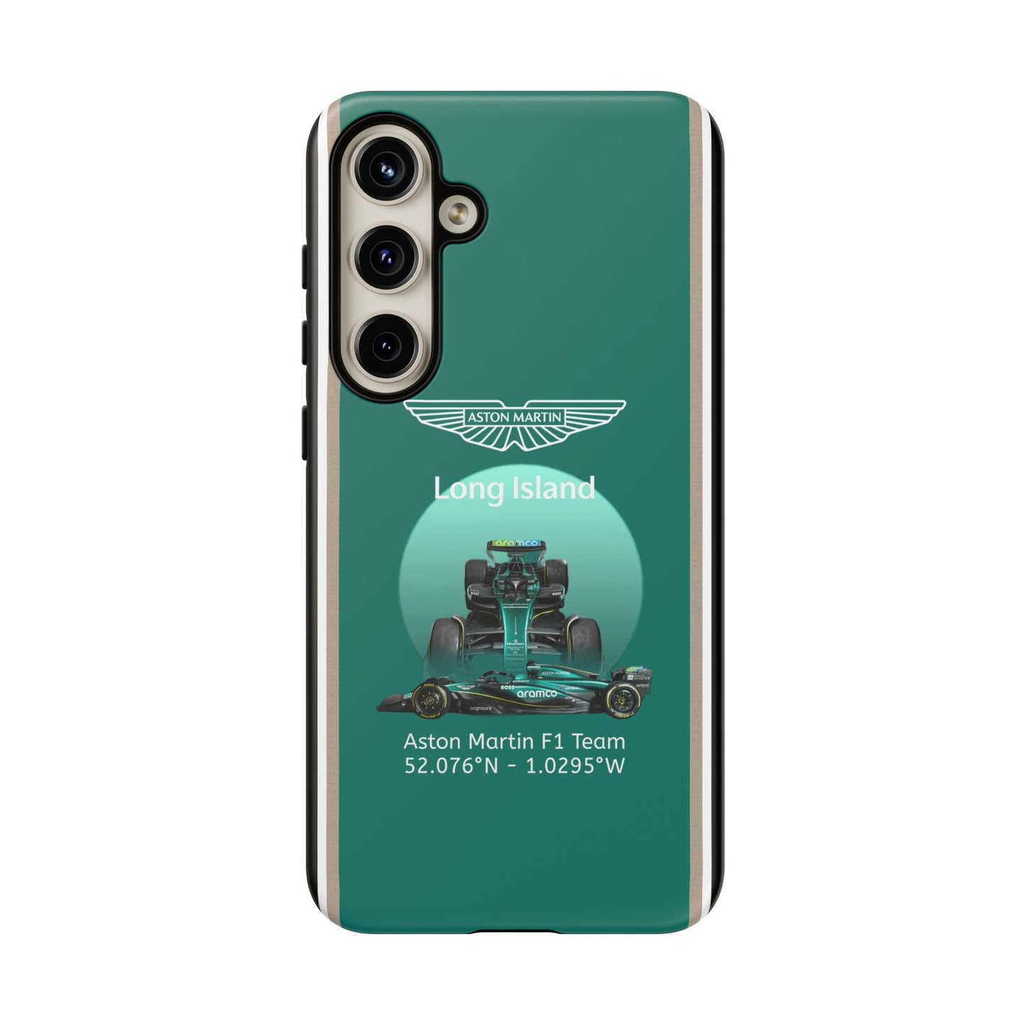 Aston Martin Long Island Formula 1 inspired Impact-Resistant Phone Case - Sleek & Stylish