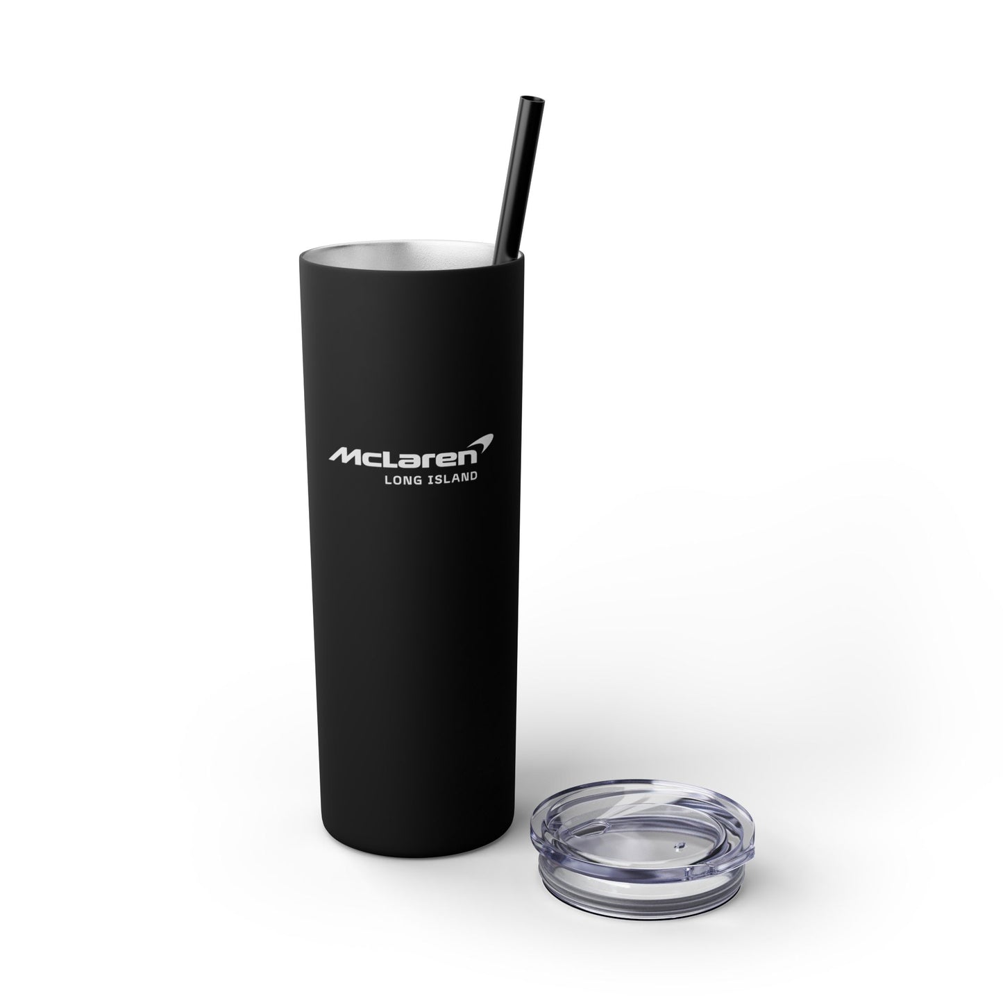 McLaren Long Island 20oz Skinny Tumbler with Straw - Sleek Travel Mug for Car Enthusiasts