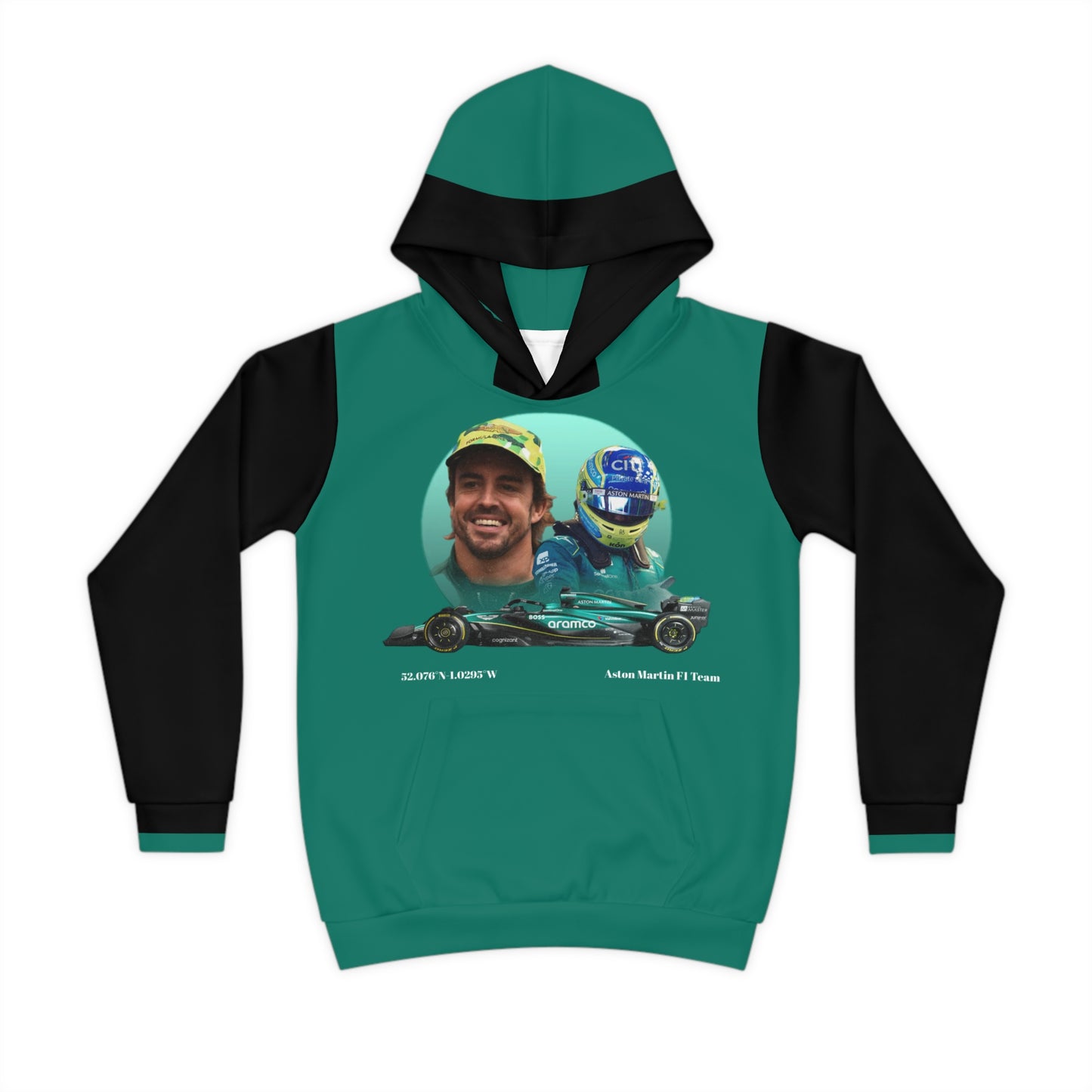 Aston Martin Long Island F1 Alonso inspired Children's Hoodie - Comfort and Style for Kids