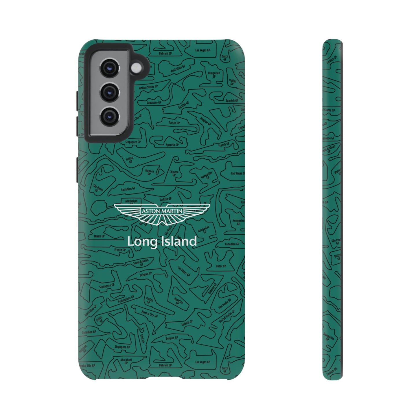 Aston Martin Long Island F1 race Track Inspired Impact-Resistant Phone Case