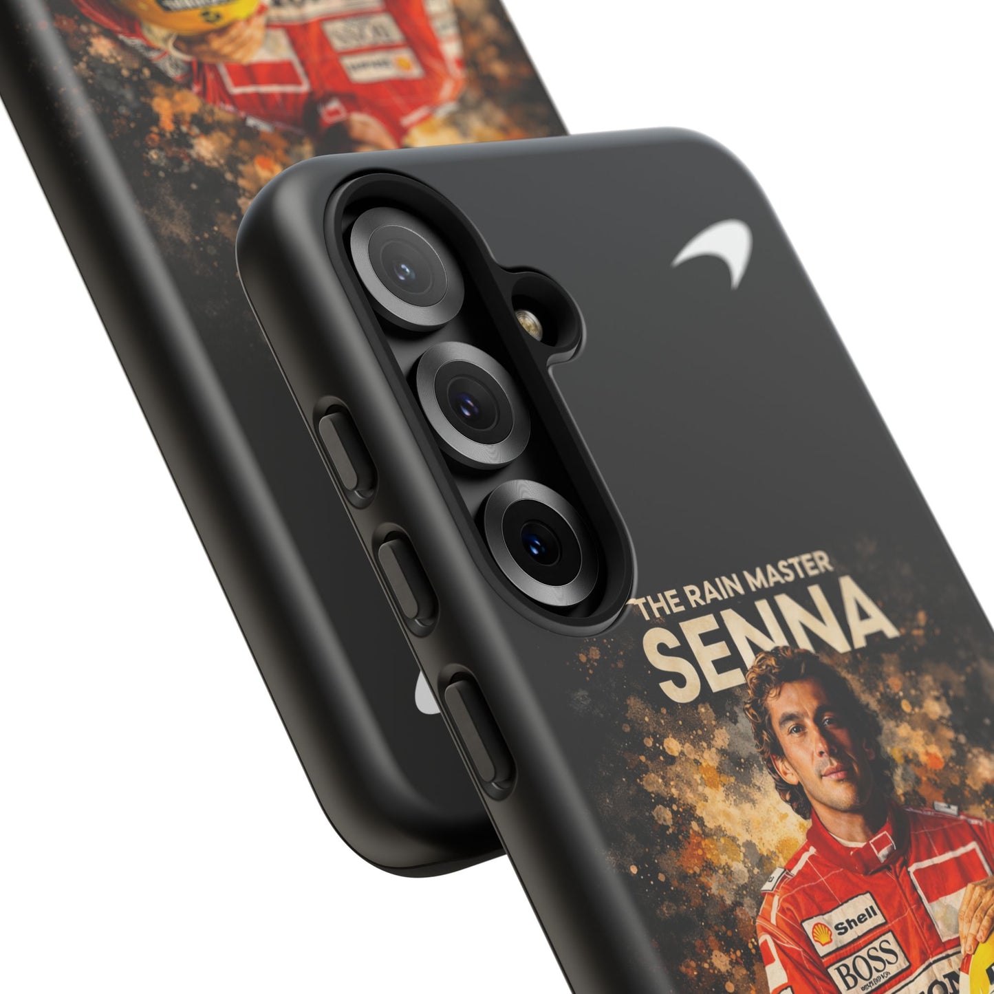 McLaren Long Island “The Rain Master” Ayrton Senna Inspired Impact-Resistant Phone Case | Durable Protection for Car Enthusiasts