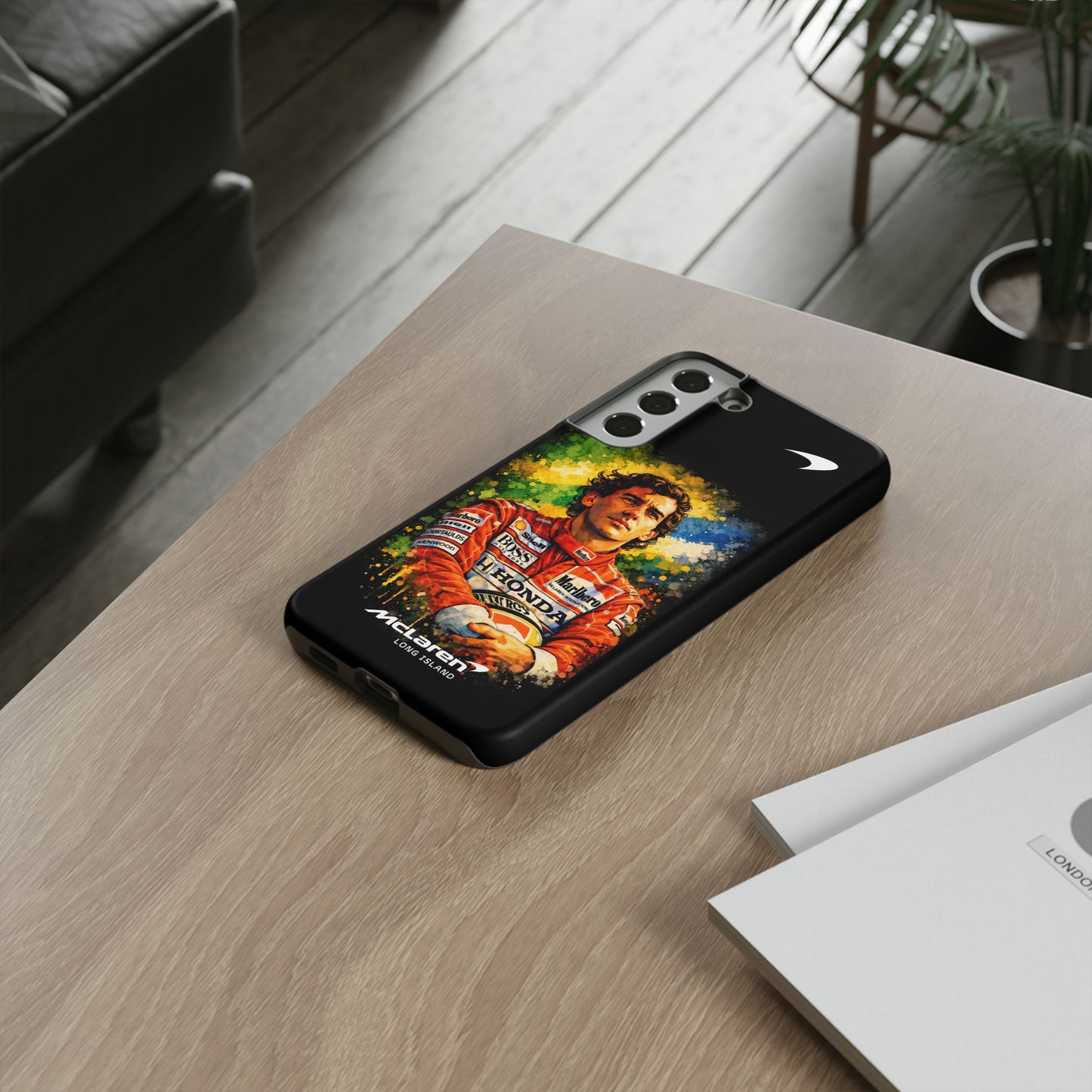 McLaren Long Island "Always Senna" Ayrton Senna Inspired Impact-Resistant Phone Case | Durable Protection for Car Enthusiasts