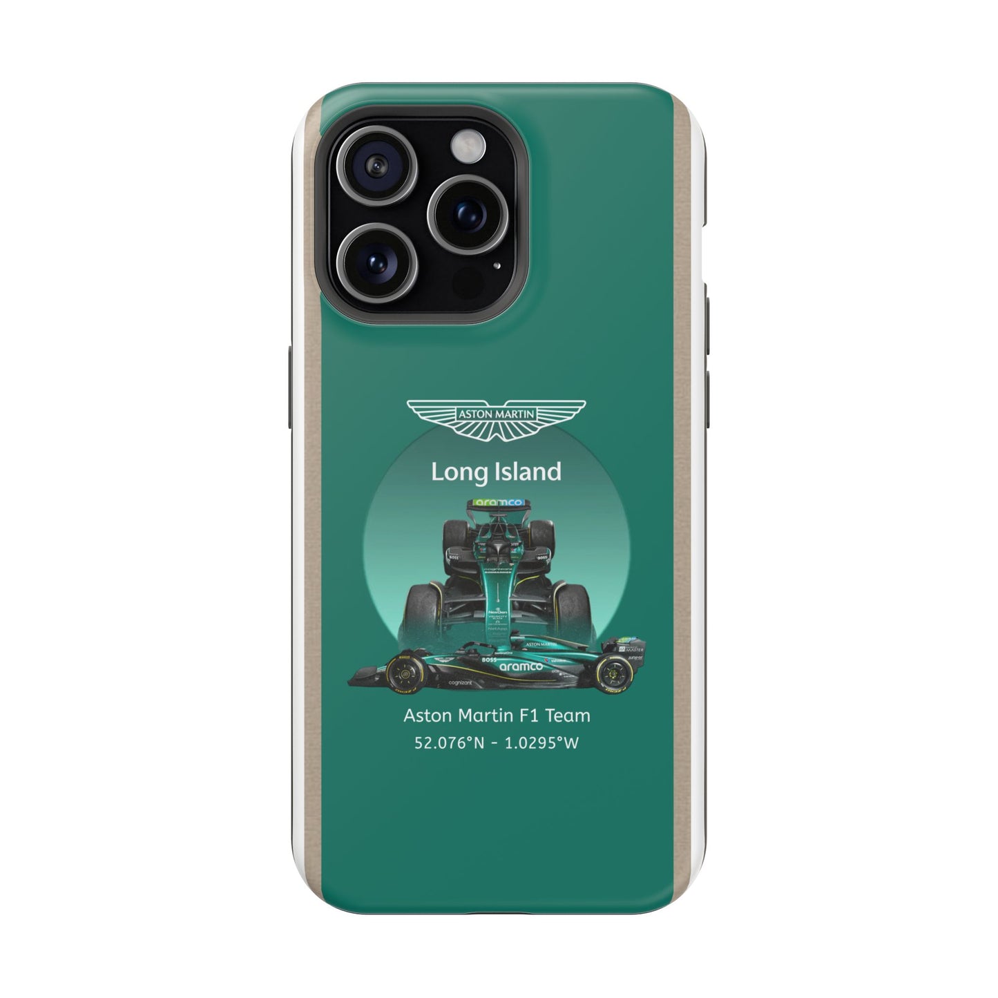 Aston Martin Long Island Formula 1 inspired Impact-Resistant Phone Case - Sleek & Stylish