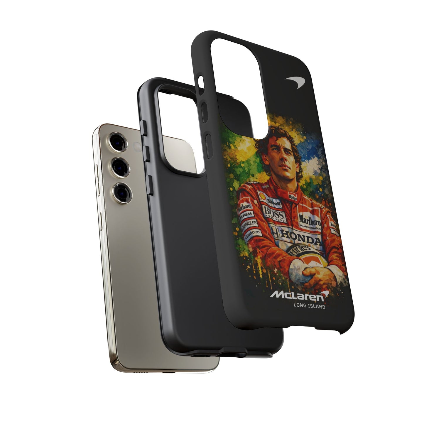 McLaren Long Island "Always Senna" Ayrton Senna Inspired Impact-Resistant Phone Case | Durable Protection for Car Enthusiasts