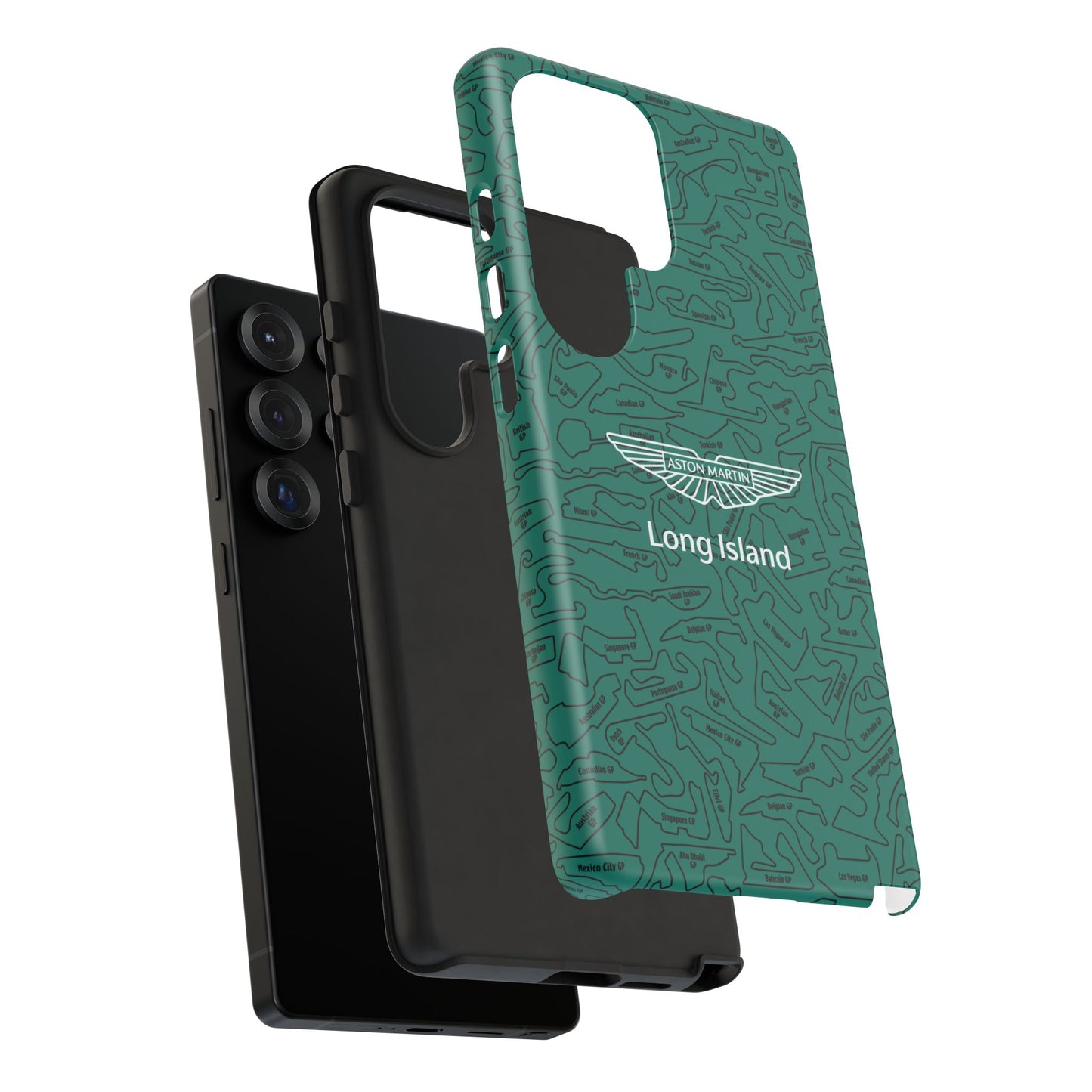 Aston Martin Long Island F1 race Track Inspired Impact-Resistant Phone Case