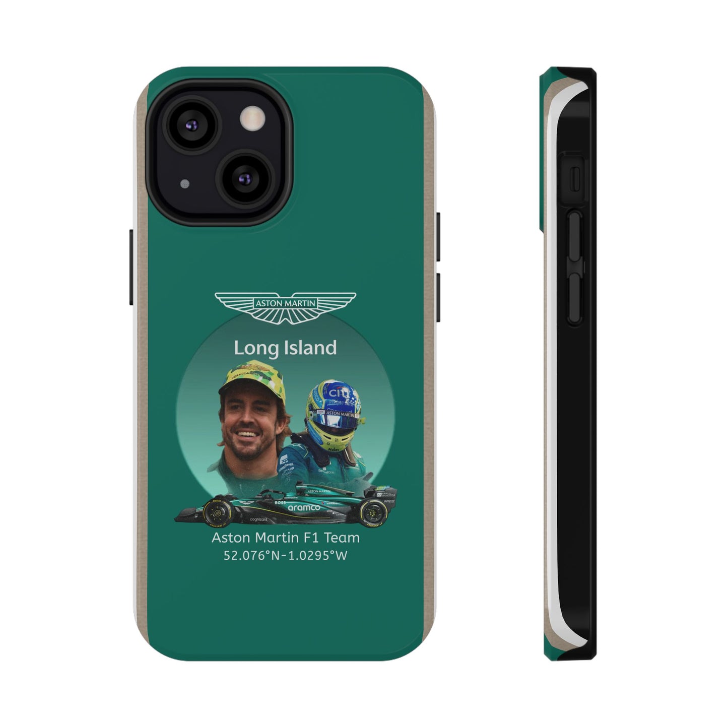 Aston Martin Long Island F1 inspired Fernando Alonso Impact-Resistant Phone Case - Sleek & Stylish