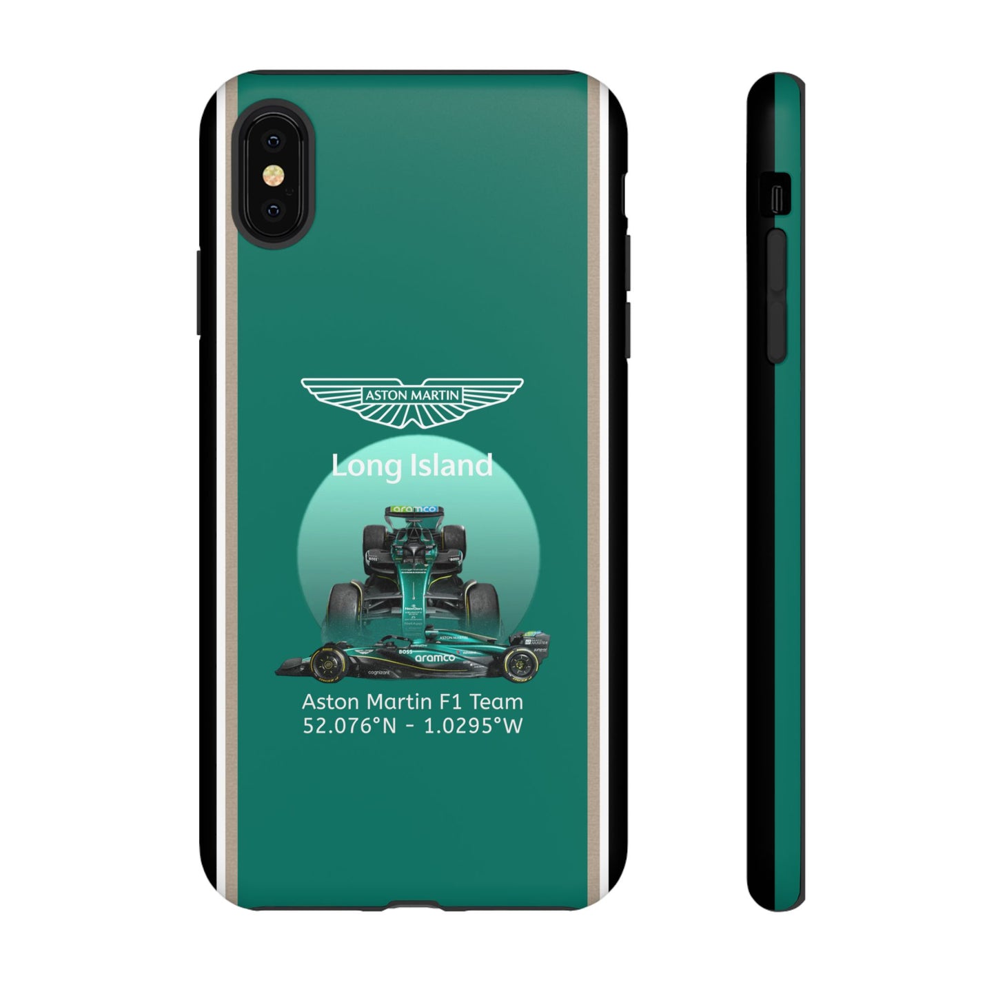 Aston Martin Long Island Formula 1 inspired Impact-Resistant Phone Case - Sleek & Stylish