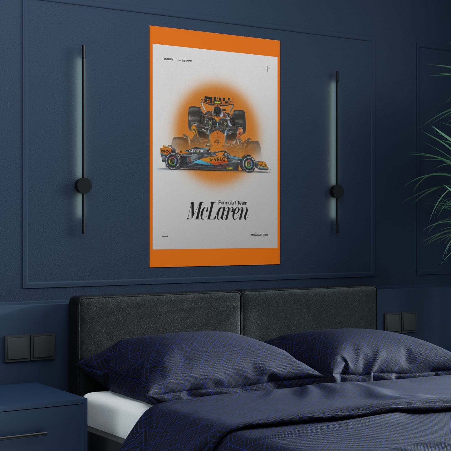 McLaren F1 inspired Satin Poster Home Decor for F1 Fans