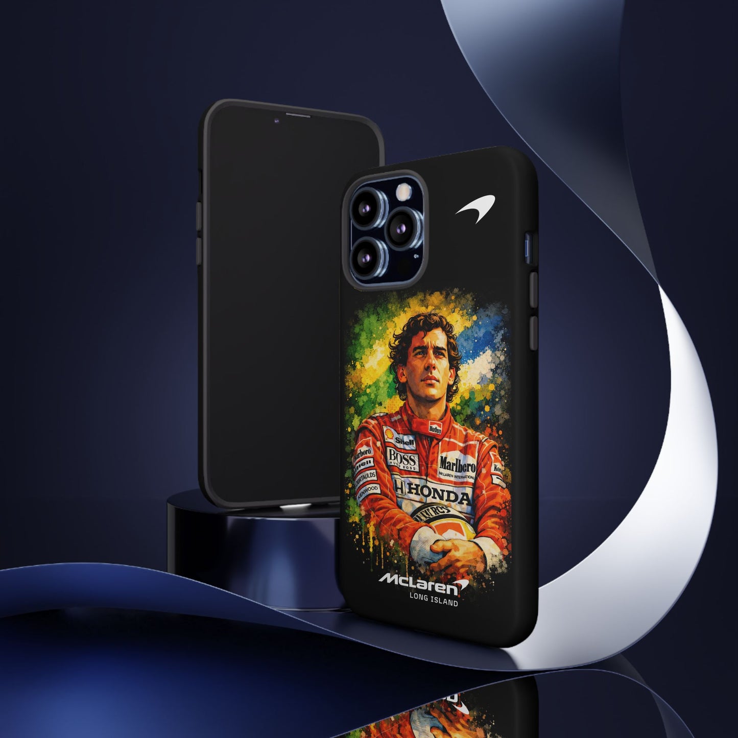 McLaren Long Island "Always Senna" Ayrton Senna Inspired Impact-Resistant Phone Case | Durable Protection for Car Enthusiasts