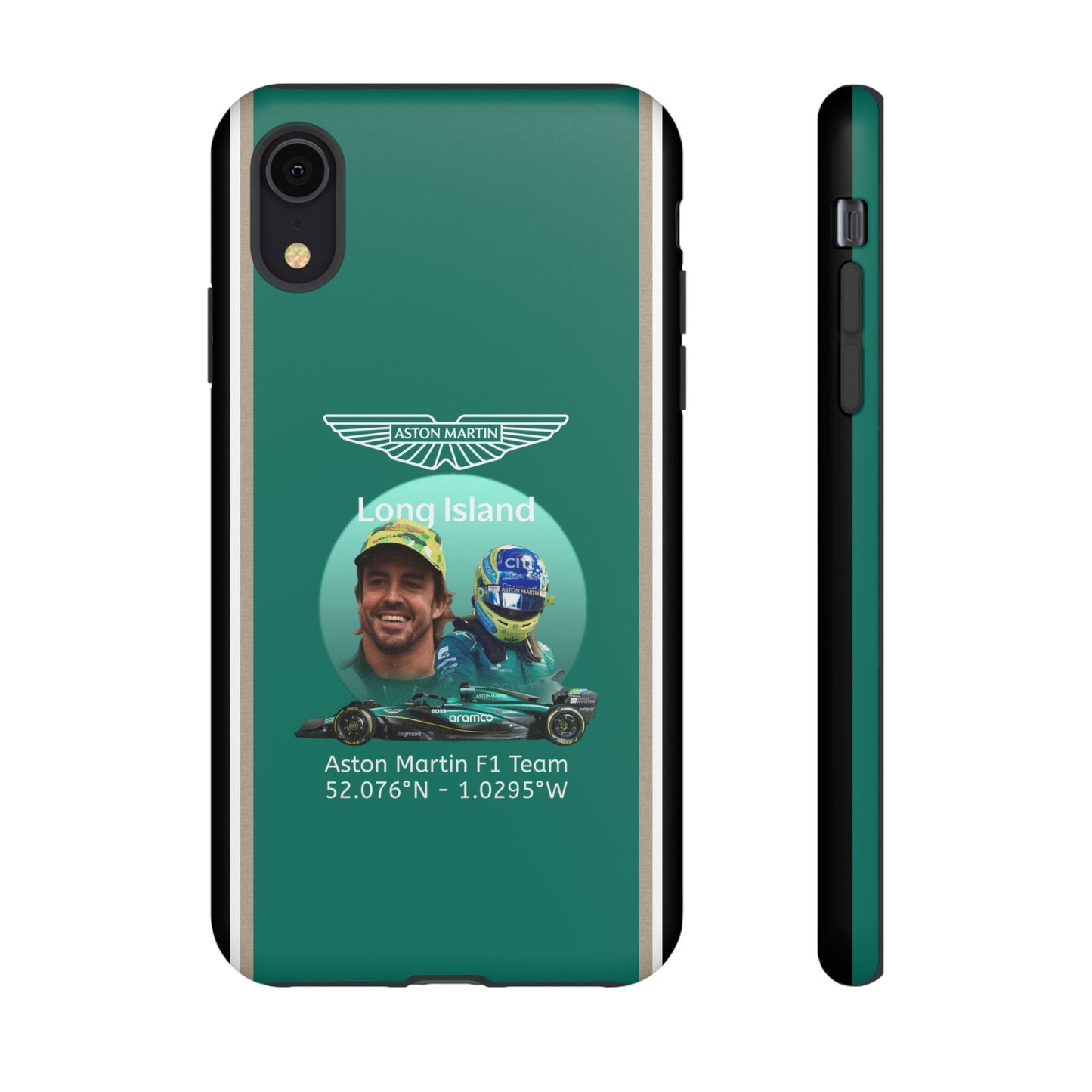 Aston Martin Long Island F1 inspired Fernando Alonso Impact-Resistant Phone Case - Sleek & Stylish