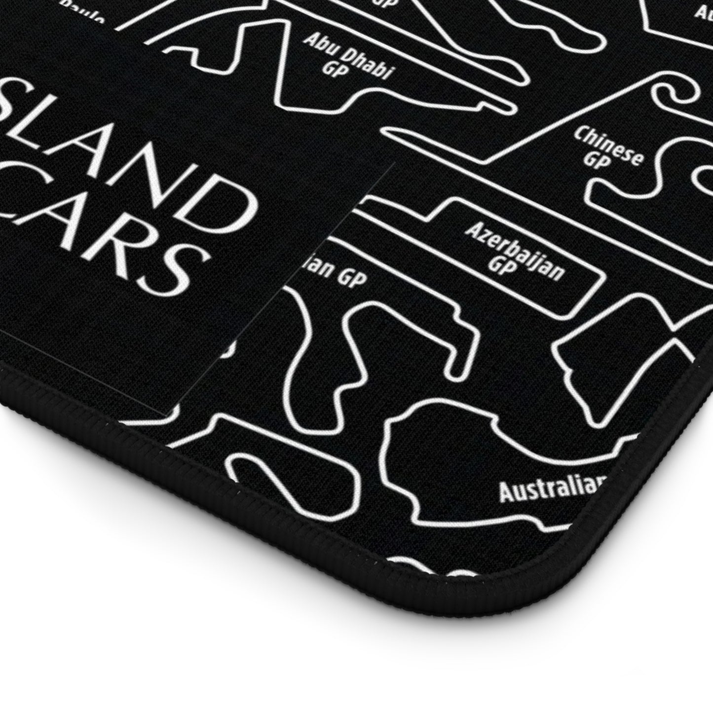 Long Island Sports Cars Mouse Pad Black F1 Racing Track Pattern Desk Mat