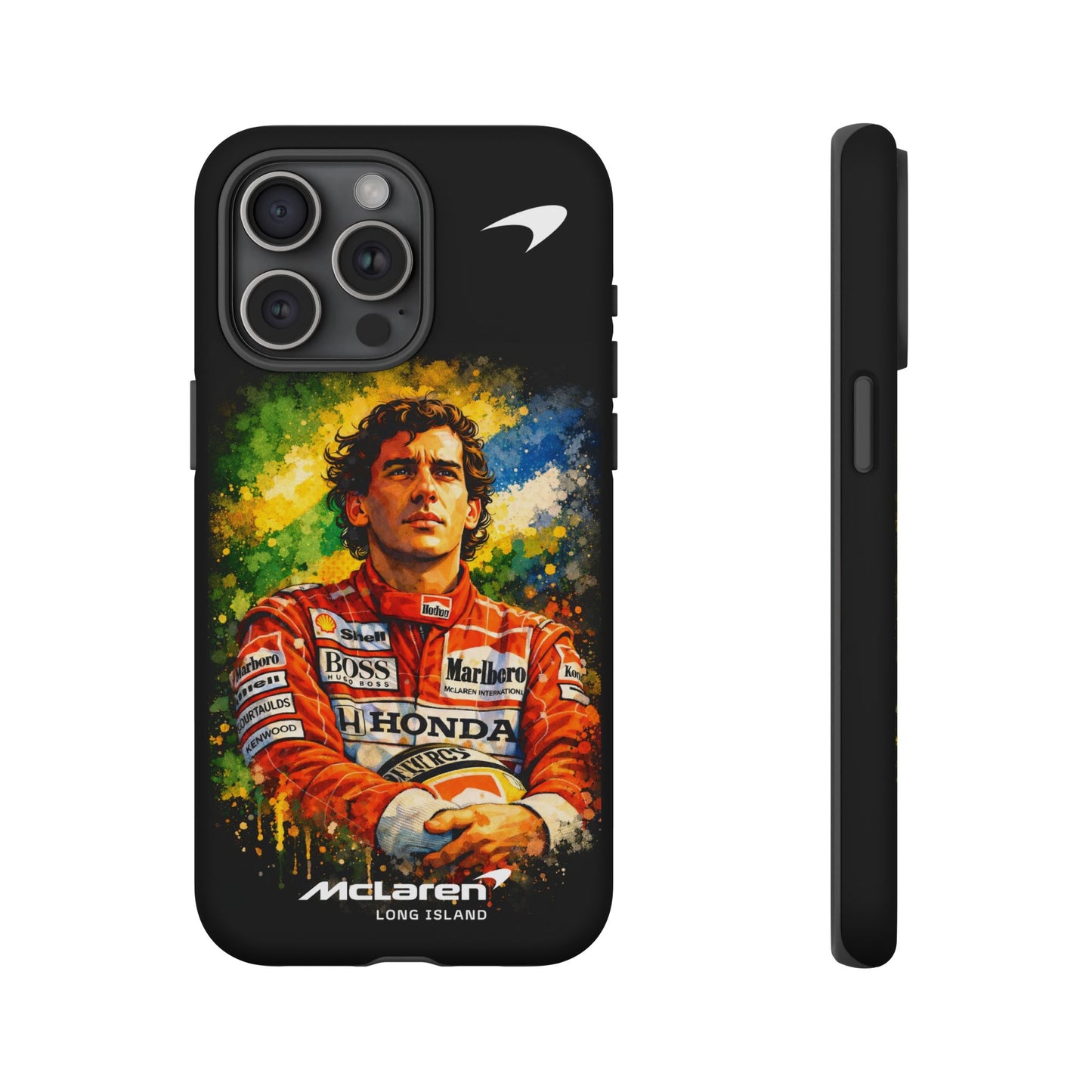 McLaren Long Island "Always Senna" Ayrton Senna Inspired Impact-Resistant Phone Case | Durable Protection for Car Enthusiasts