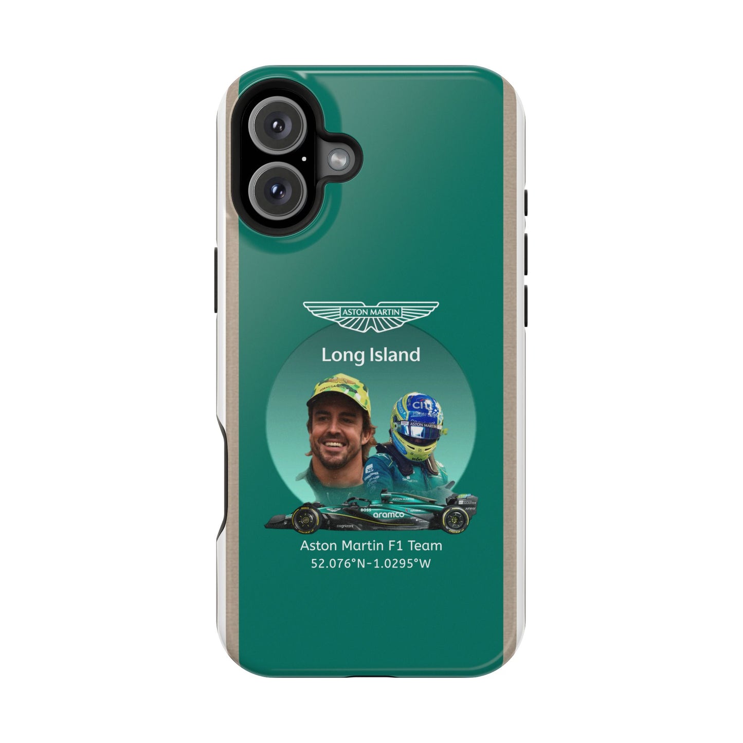 Aston Martin Long Island F1 inspired Fernando Alonso Impact-Resistant Phone Case - Sleek & Stylish