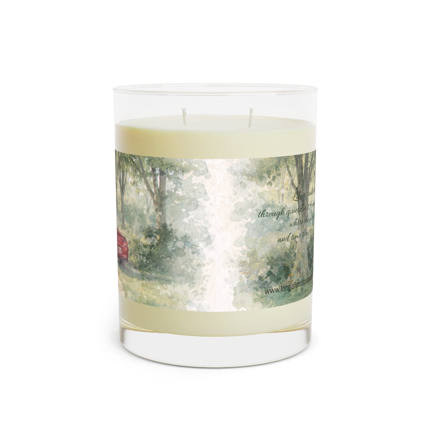 Long Island Sports Cars Scented Candle — White Tea + Fig  11oz Glass Jar
