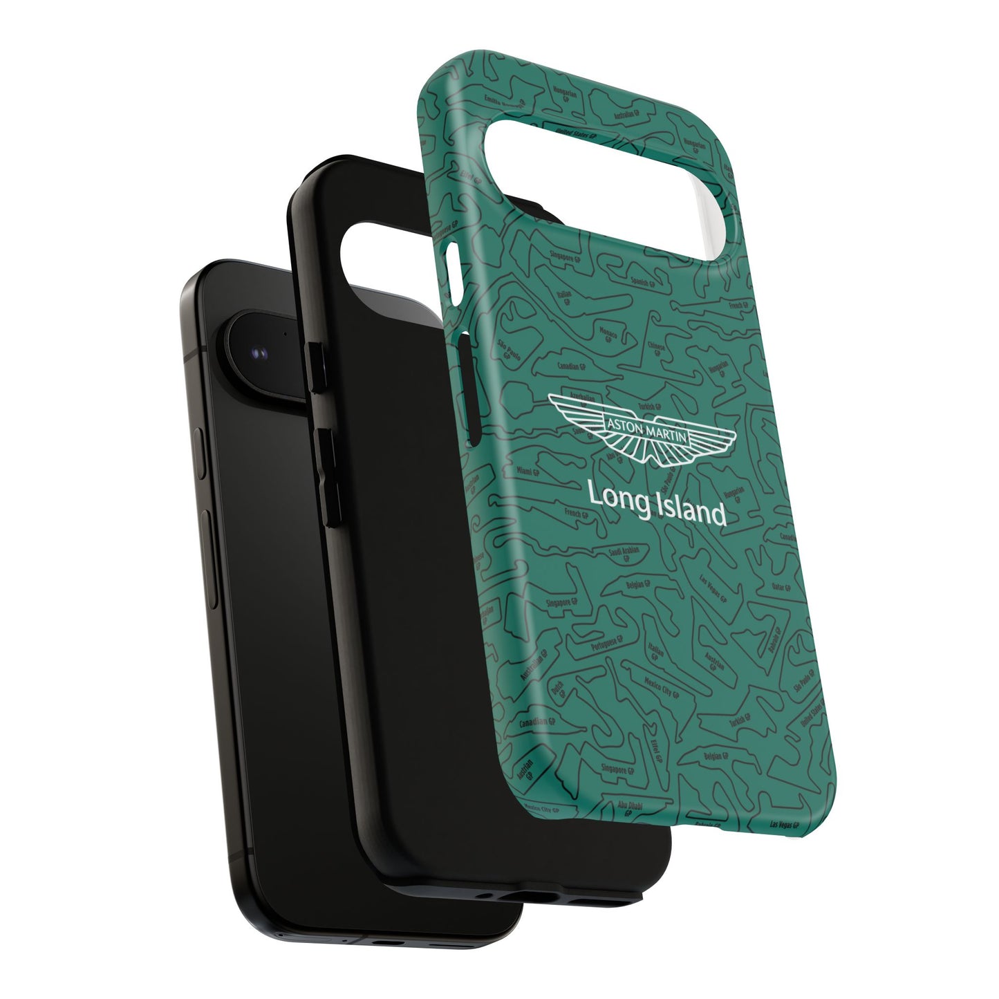 Aston Martin Long Island F1 race Track Inspired Impact-Resistant Phone Case