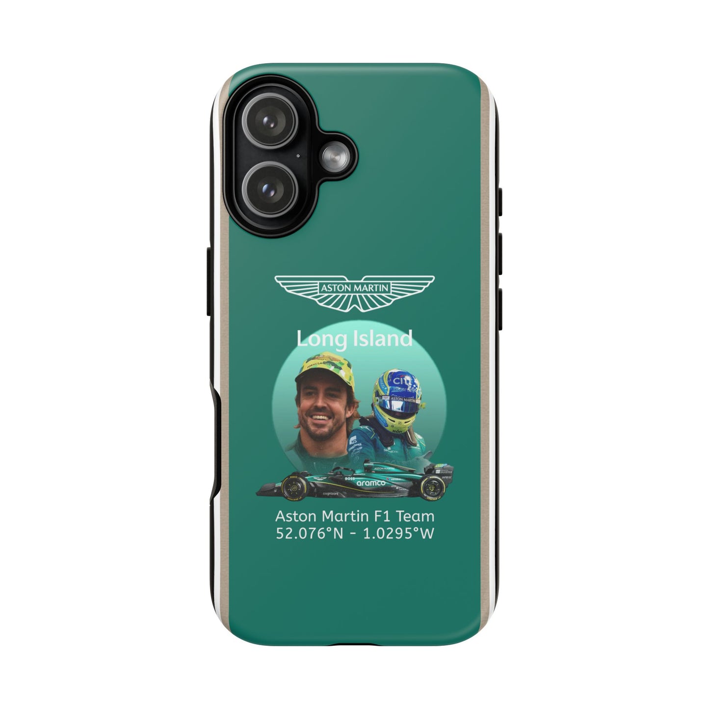 Aston Martin Long Island F1 inspired Fernando Alonso Impact-Resistant Phone Case - Sleek & Stylish
