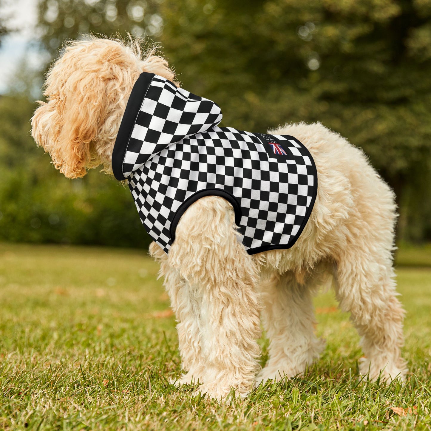 Long Island Sports Cars Checkered Pet Hoodie