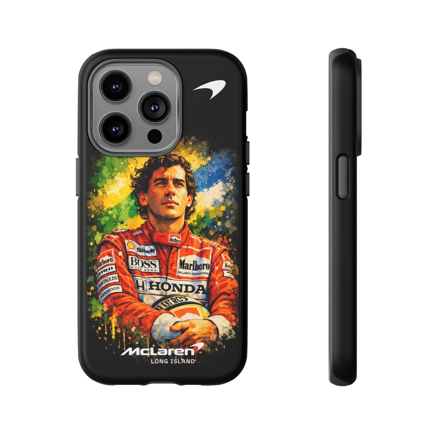 McLaren Long Island "Always Senna" Ayrton Senna Inspired Impact-Resistant Phone Case | Durable Protection for Car Enthusiasts