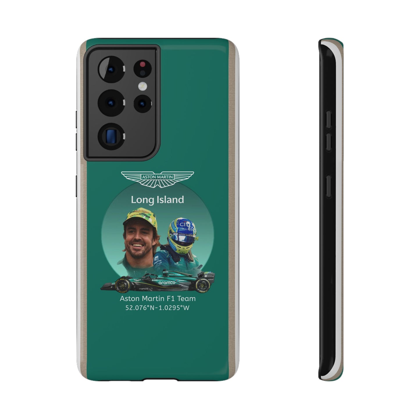 Aston Martin Long Island F1 inspired Fernando Alonso Impact-Resistant Phone Case - Sleek & Stylish