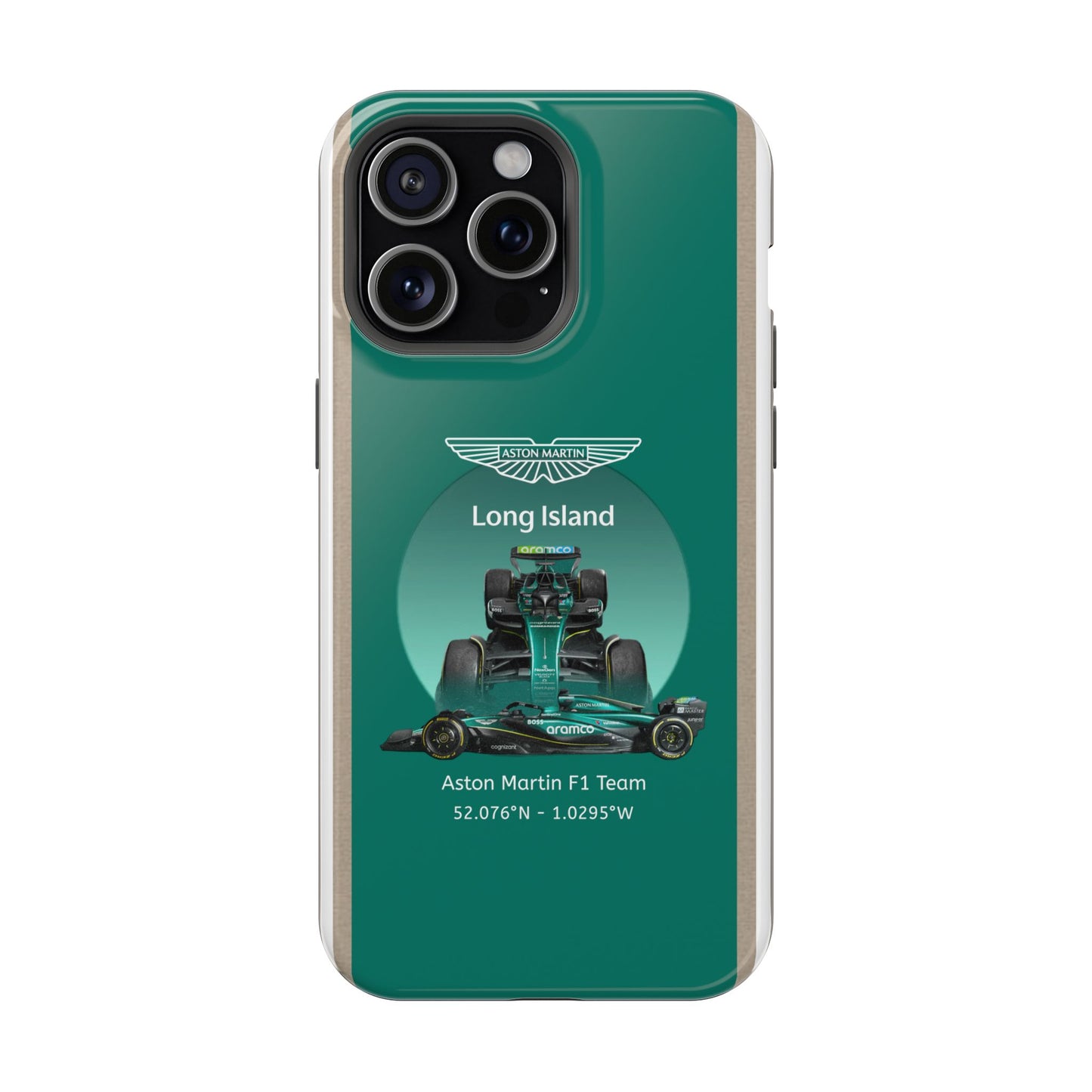 Aston Martin Long Island Formula 1 inspired Impact-Resistant Phone Case - Sleek & Stylish