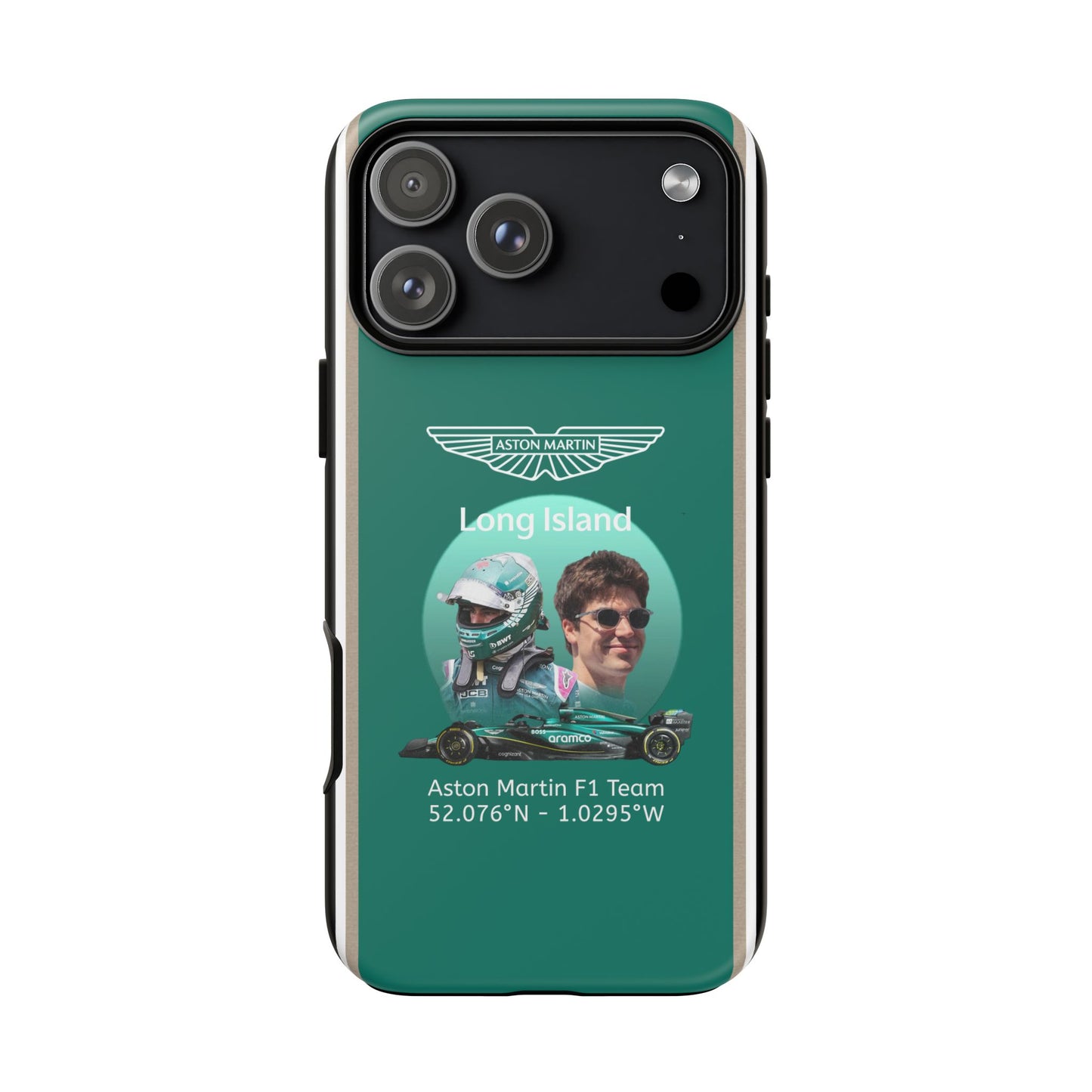 Aston Martin Long Island F1 inspired Lance Stroll Impact-Resistant Phone Case - Sleek & Stylish