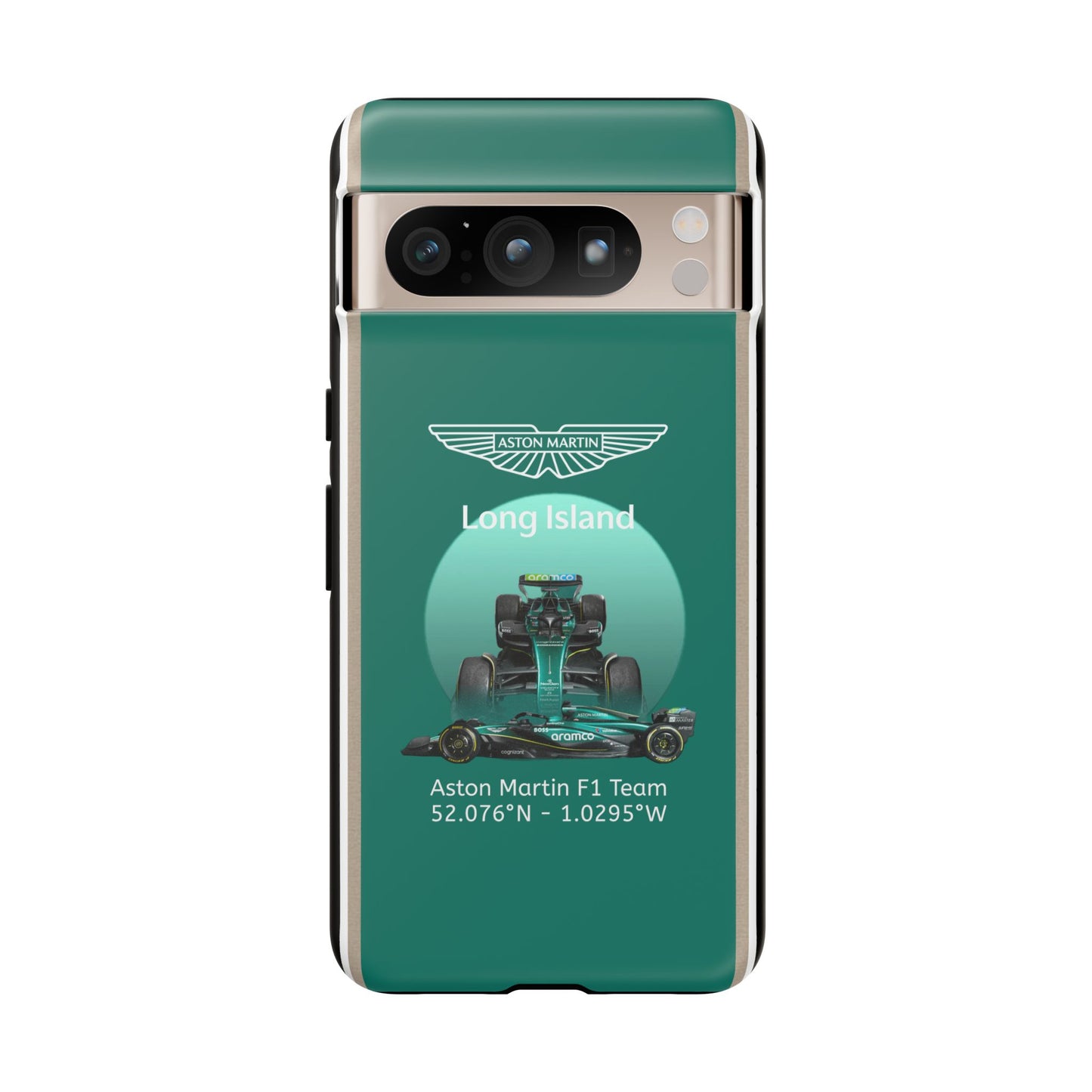 Aston Martin Long Island Formula 1 inspired Impact-Resistant Phone Case - Sleek & Stylish