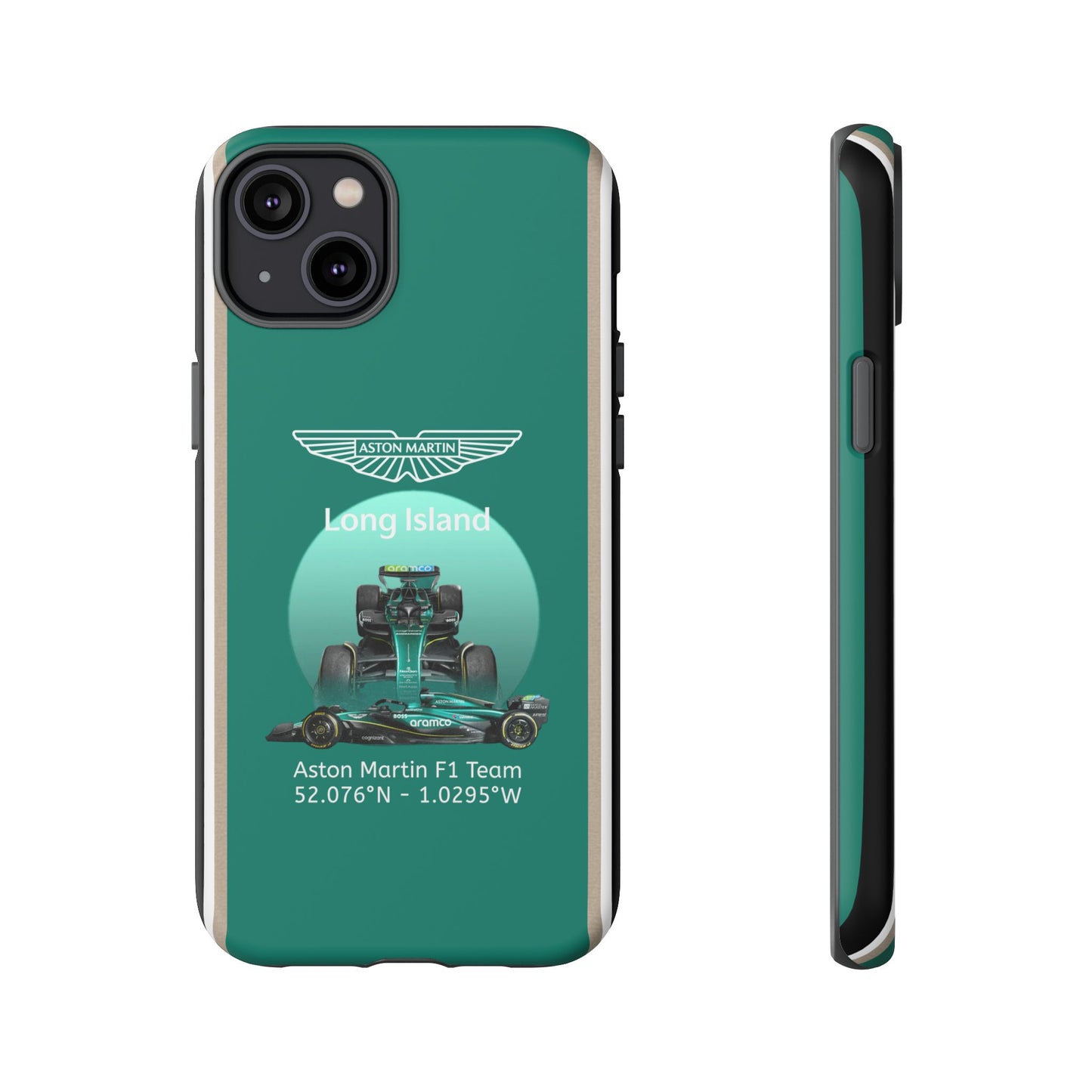 Aston Martin Long Island Formula 1 inspired Impact-Resistant Phone Case - Sleek & Stylish