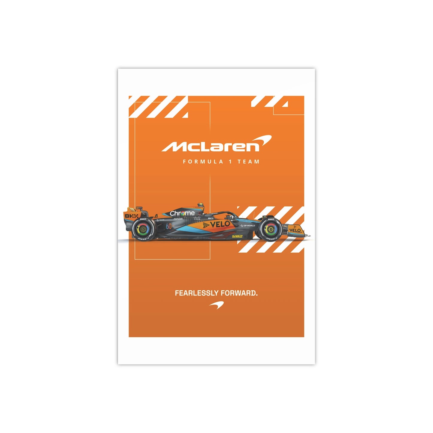 McLaren F1 inspired Satin Poster - Fearlessly Forward Home Decor